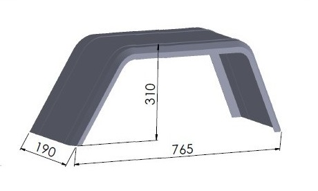 13 inch Unitrailer metal fender