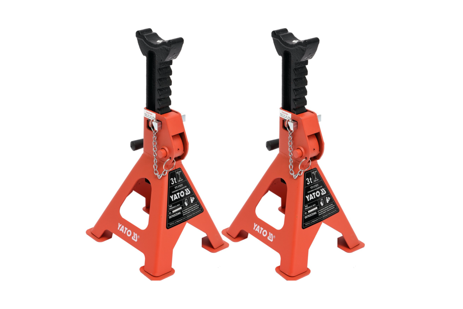 Set of two YATO YT-17311 car jack stands for 3t lifts - UNITRAILER